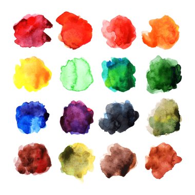 Sulu Boya lekeleri kümesi