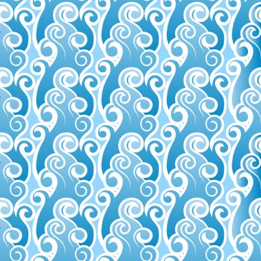 Dalgalar ile mavi soyut desen