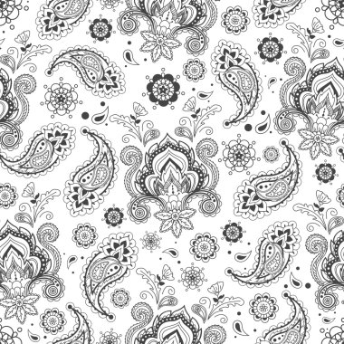 Vintage floral seamless pattern clipart