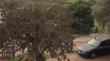 İşaretlenmemiş mavi ışıklı sivil polis arabası operasyon halinde.