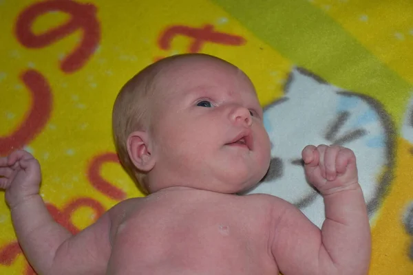 Adorável Bebê Recém Nascido Infância — Fotografia de Stock
