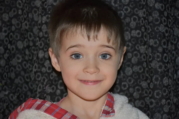 Beautiful Portrait Little Boy Smile — Stock Photo, Image