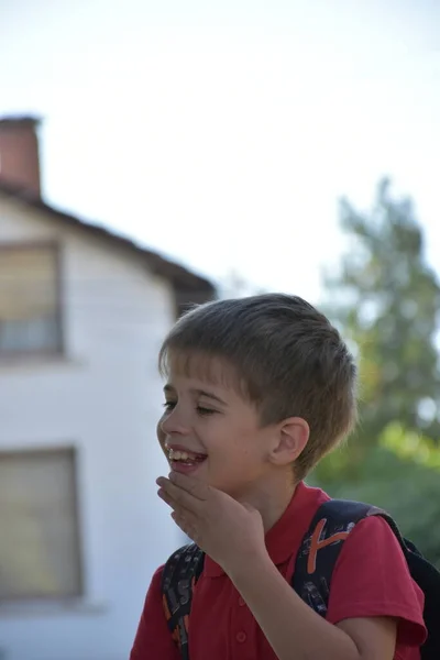 Teenager Student Backpack — Stockfoto