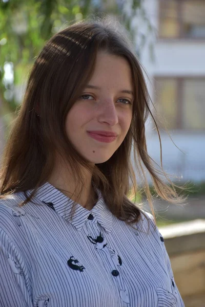 Menina Bonita Parque — Fotografia de Stock