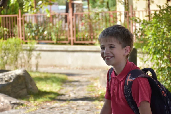 Adolescent Étudiant Avec Sac Dos — Photo