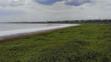 Ukrayna 'da Kırmızı Kuyalnik' in Beyaz Tuz Sahilleri Liman, Yazın Odessa