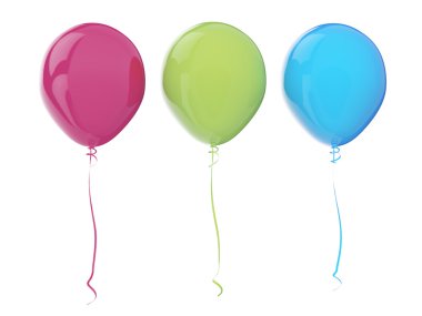 Renk balonlar. 3D render