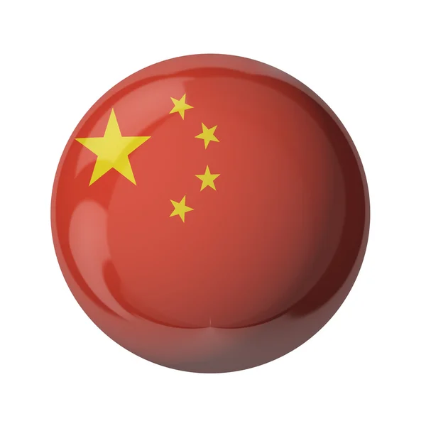 Flaga Chin, szklisty piłkę — Zdjęcie stockowe