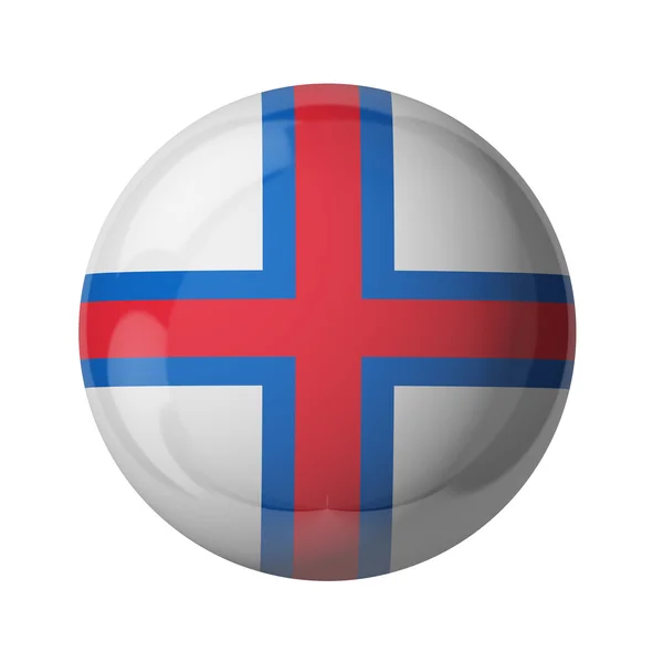 Bendera Kepulauan Faroe, bola kaca — Stok Foto