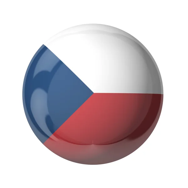 Bandeira da República Checa, bola vítrea — Fotografia de Stock