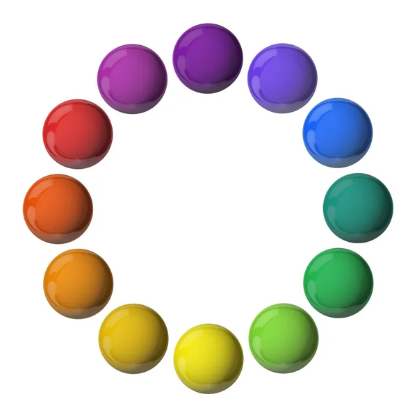 Набор цветных стеклянных шариков — стоковое фото