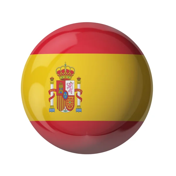 Bandera de España, bola vidriosa — Foto de Stock