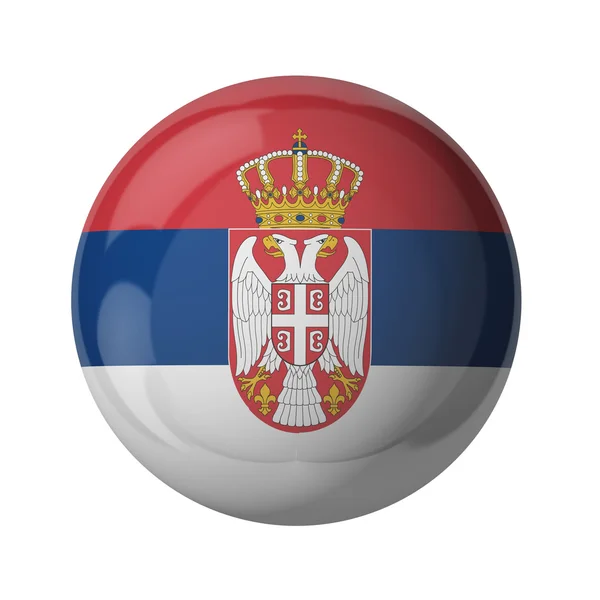 セルビアの国旗、ガラスのボール — ストック写真
