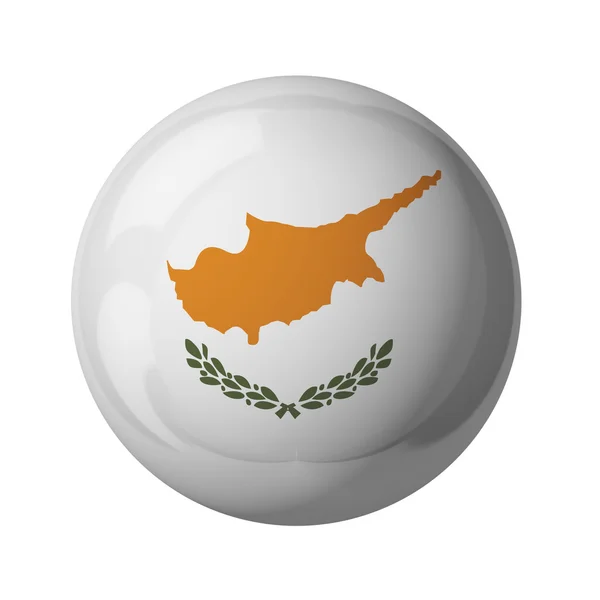 Cyprus flag, glassy ball — Stock Photo, Image