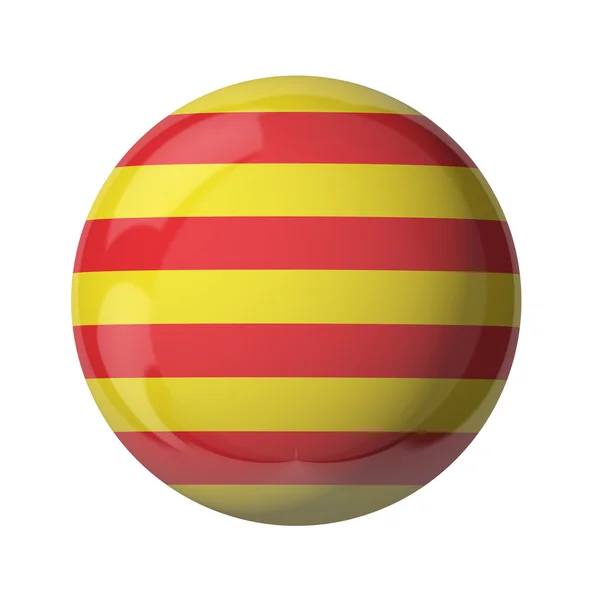 Catalonia flag, glassy ball — Stock Photo, Image