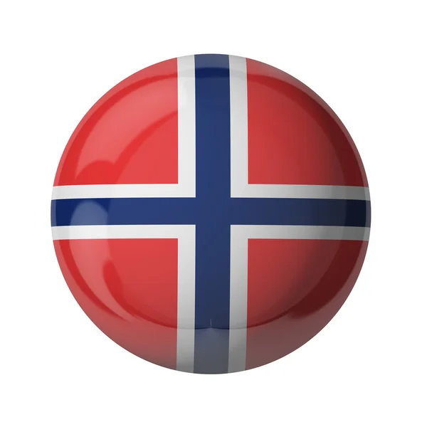 Norway flag, glassy ball — Stock Photo, Image