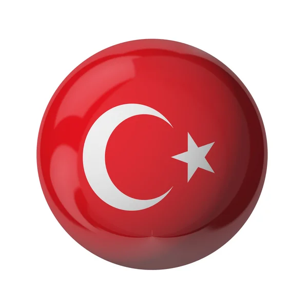 Vlag van Turkije, glazig bal Stockfoto