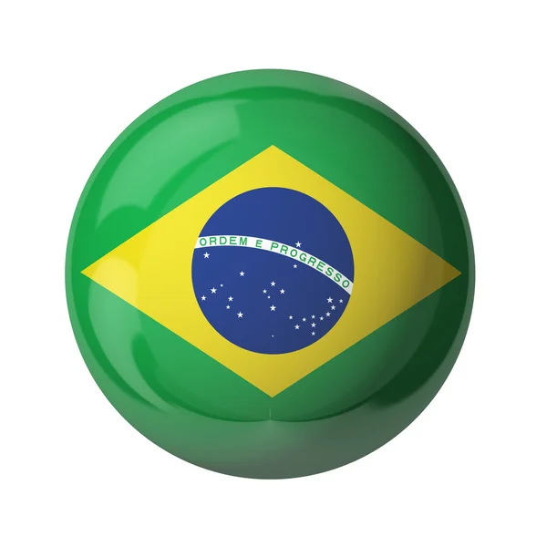 Brasile bandiera, palla di vetro Immagini Stock Royalty Free