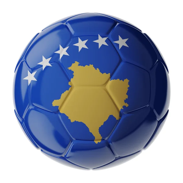 Voetbal. Vlag van Kosovo — Stockfoto