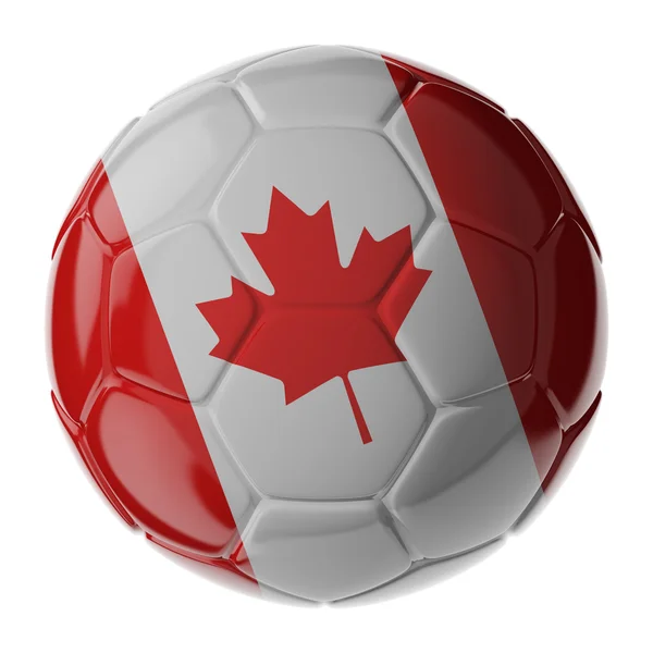 Pelota de fútbol. Bandera de Canada —  Fotos de Stock