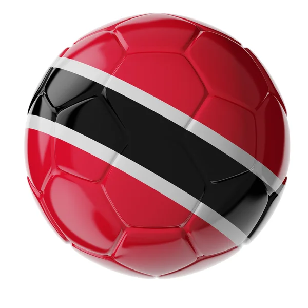 Voetbal. Vlag van Trinidad en Tobago Rechtenvrije Stockafbeeldingen