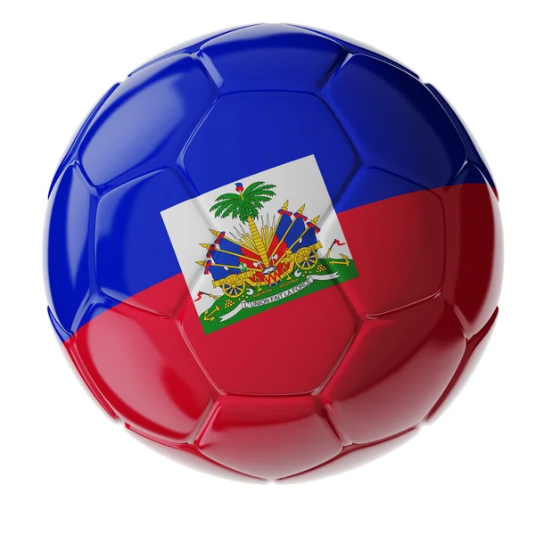 Voetbal. Vlag van Haïti Stockfoto