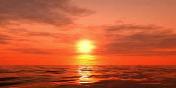 Fantastic sunset over the sea — Stock Photo, Image