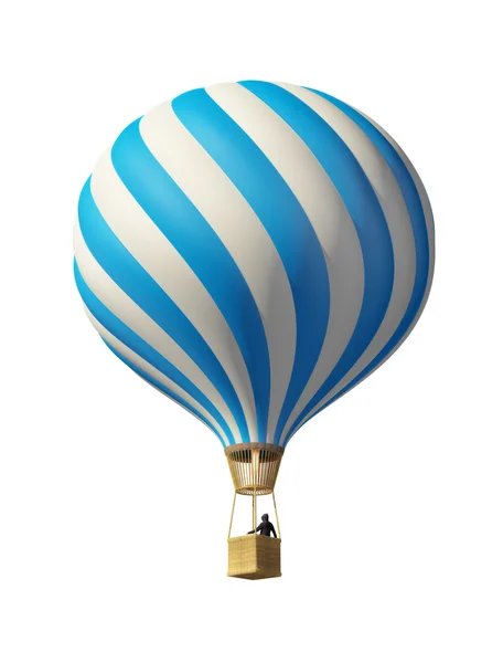 Isolated on white 3d blue balloon — Stock Photo, Image