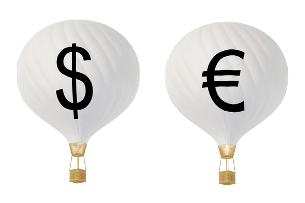 BW valuta varmluftsballonger. — Stockfoto