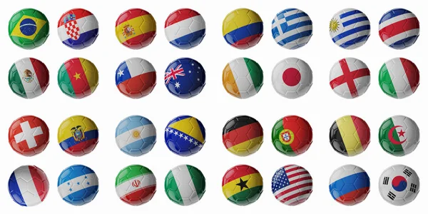 Football Championship 2014.  Soccer balls. — Stock Photo, Image