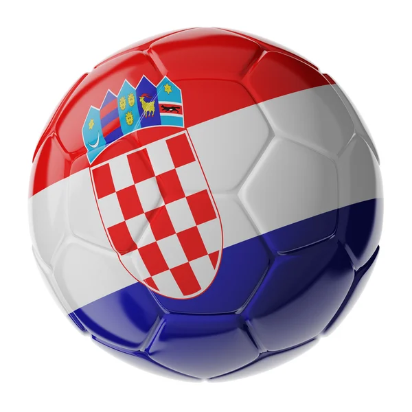 Voetbal. Vlag van Kroatië — Stockfoto