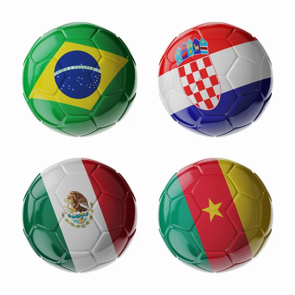Fotboll VM 2014. Grupp A. fotbollar. — Stockfoto