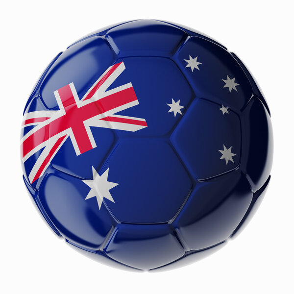 Soccer ball. Flag of Australia