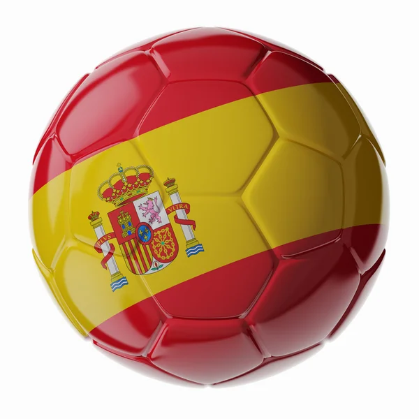 Pelota de fútbol. Bandera de España —  Fotos de Stock