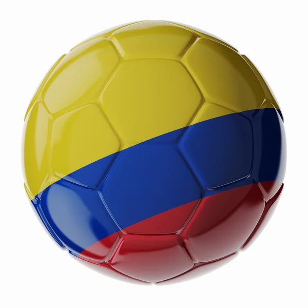 Pelota de fútbol. Bandera de Colombia — Foto de Stock