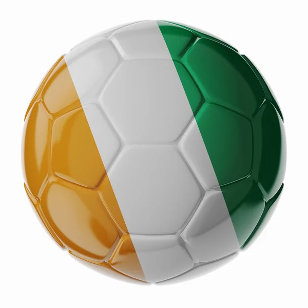 Futbol topu. Fildişi Sahili bayrağı