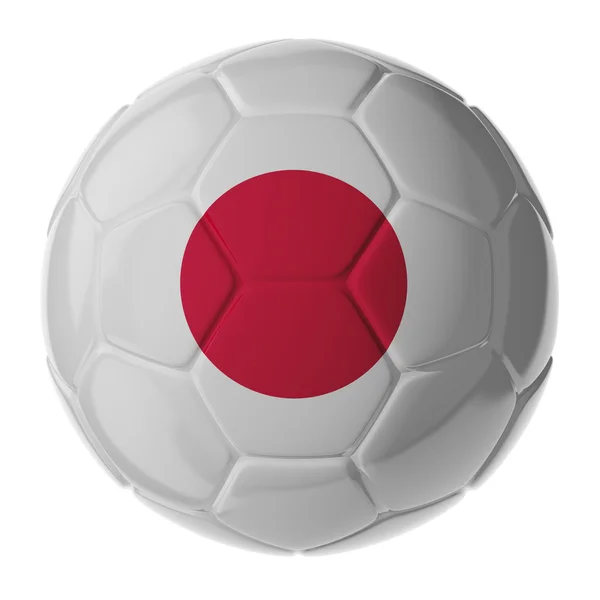 Pelota de fútbol. Bandera de Japan —  Fotos de Stock