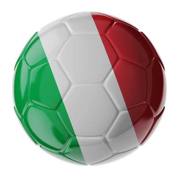 Pallone da calcio. Bandiera dell'Italia — Foto Stock