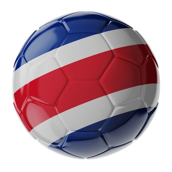 Futball-labda. Costa Rica zászlaja — Stock Fotó