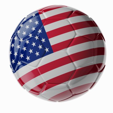 Futbol topu. Amerika Birleşik Devletleri bayrağı