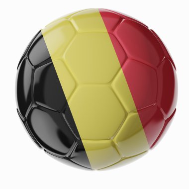 Futbol topu. Belçika bayrağı