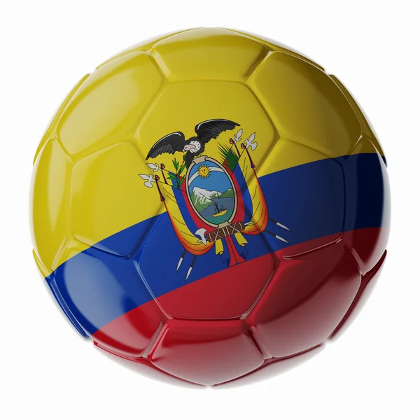 Voetbal. Vlag van Ecuador — Stockfoto