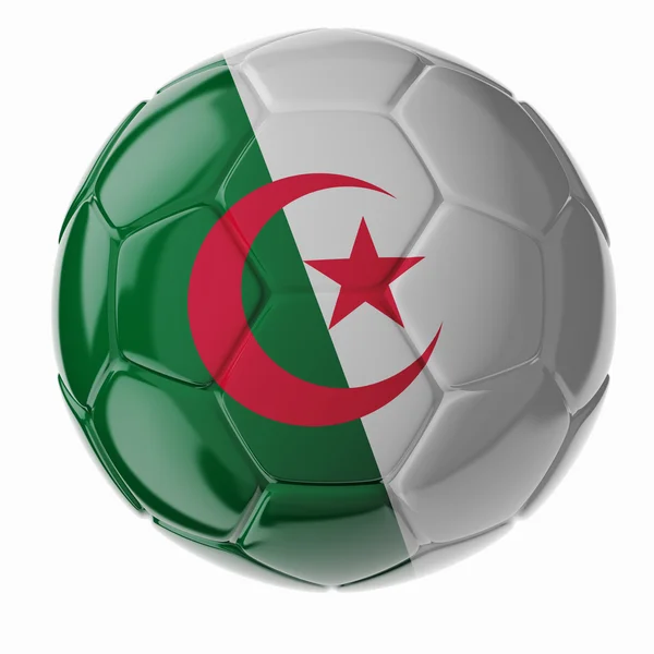 Pelota de fútbol. Bandera de Argelia — Foto de Stock