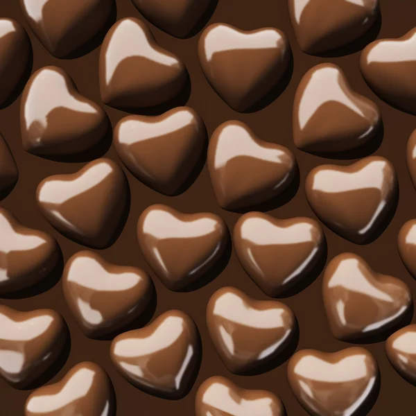 Chocolate hearts — Stock Photo, Image