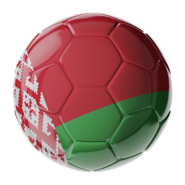 Futbol topu. Beyaz Rusya bayrağı