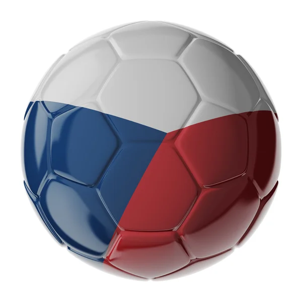 Soccer ball. Flag of Czech Republic — Stock Photo, Image