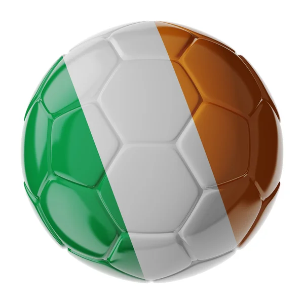 Bola de futebol. Bandeira da República da Irlanda — Fotografia de Stock