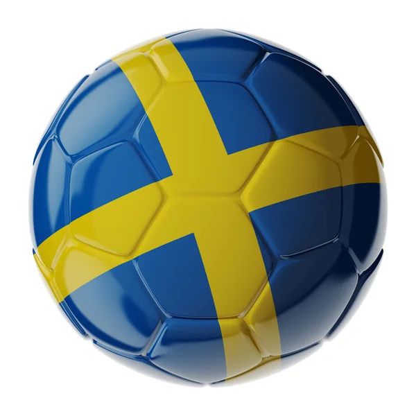 Soccer ball. Flag of Sweden — Stock Photo, Image