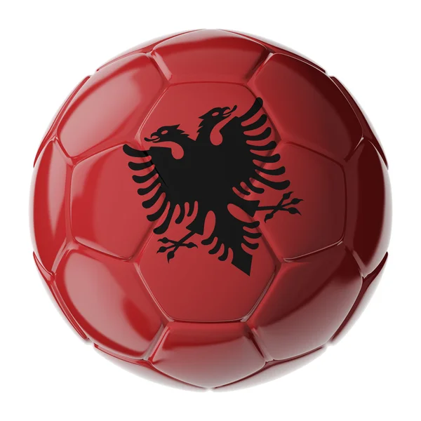 Pelota de fútbol. Bandera de Albania —  Fotos de Stock