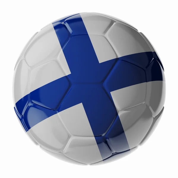 Bola de futebol. Bandeira da Finlândia — Fotografia de Stock